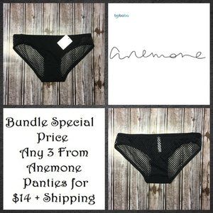 Anemone Cotton Bikini Underwear with Mesh Back